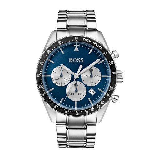  Shop Authentic Hugo Boss Chronograph Blue Dial Silver Steel Strap Watch for Men - 1513630 - Luxxuri