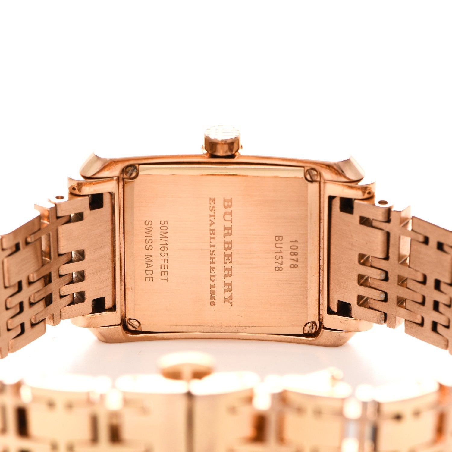 Burberry Nova Check Quartz Rose Gold Dial Rose Gold Steel Strap Watch for Women - BU1578