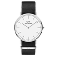  Shop Authentic Daniel Wellington Classic Cornwall White Dial Black Nylon Strap Watch For Men - DW00100260 - Luxxuri