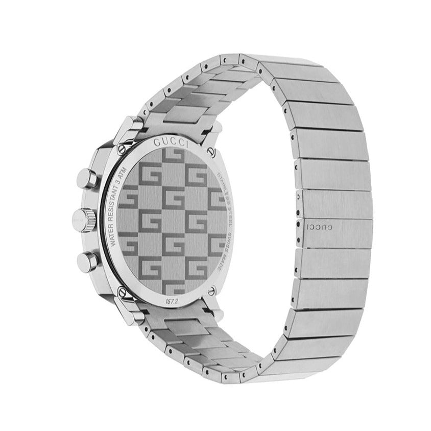  Shop Authentic Gucci Grip Quartz Silver Dial Silver Steel Strap Watch For Women - YA157437 - Luxxuri