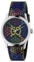  Shop Authentic Gucci G Timeless Quartz Black Dial Black Leather Strap Watch For Women - YA1264146 - Luxxuri