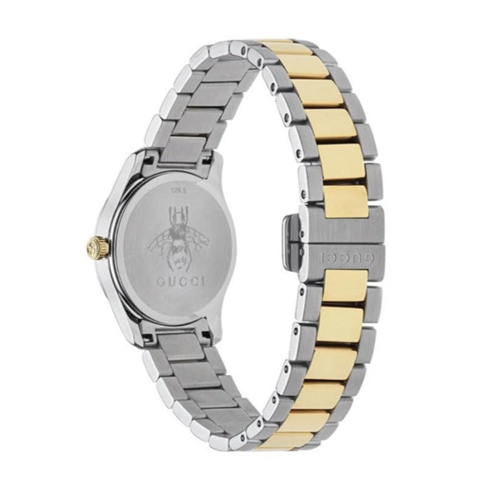  Shop Authentic Gucci G Timeless Quartz Diamonds Silver Dial Two Tone Steel Strap Watch For Women - YA1265016 - Luxxuri