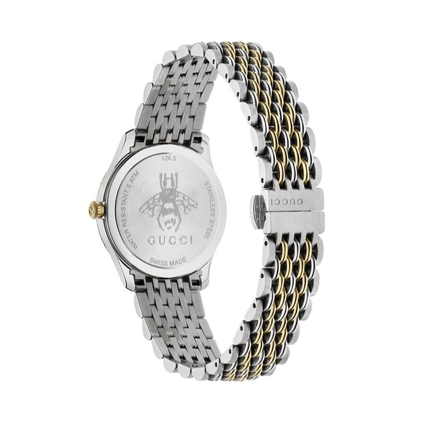  Shop Authentic Gucci G Timeless Quartz Blue Dial Two Tone Steel Strap Watch For Women - YA1265029 - Luxxuri