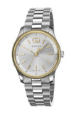  Shop Authentic Gucci G Timeless Quartz Silver Dial Two Tone Steel Strap Watch for Women - YA1265063 - Luxxuri