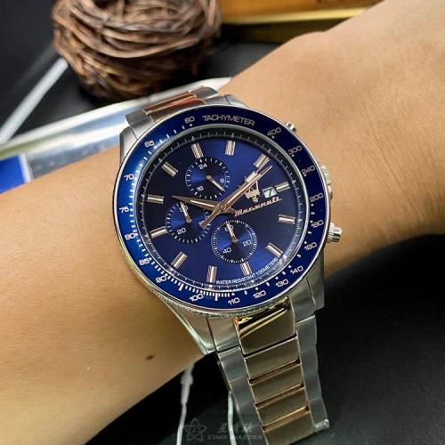  Shop Authentic Maserati SFIDA Chronograph Blue Dial Two Tone Steel Strap Watch For Men - R8873640012 - Luxxuri