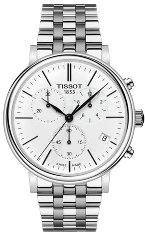  Shop Authentic Tissot Carson Premium White Dial Silver Steel Strap Watch For Men - T122.417.11.011.00 - Luxxuri