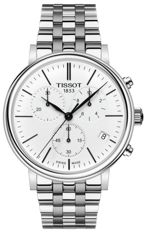  Shop Authentic Tissot Carson Premium White Dial Silver Steel Strap Watch For Men - T122.417.11.011.00 - Luxxuri