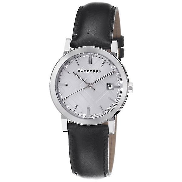  Shop Authentic Burberry The City White Dial Black Leather Strap Watch for Men - BU9008 - Luxxuri