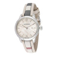  Shop Authentic Burberry The Classic Guilloche Silver Dial Grey Leather Strap Watch for Women - BU10113 - Luxxuri