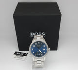  Shop Authentic Hugo Boss Legacy Blue Dial Silver Steel Strap Watch for Men - 1513707 - Luxxuri