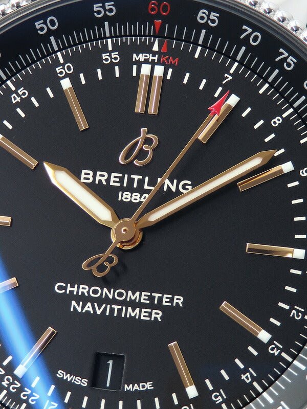  Shop Authentic Breitling Navitimer Automatic 41mm Black Dial Silver Steel Strap Watch for Men - A17326241B1A1 - Luxxuri