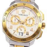  Shop Authentic Versace Dylos Chronograph Silver Dial Two Tone Steel Strap Watch for Men - VQC030015 - Luxxuri