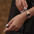  Shop Authentic Daniel Wellington Iconic Link Black Dial Rose Gold Steel Strap Watch for Women - DW00100212 - Luxxuri