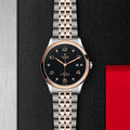 Tudor 1926 Automatic Diamonds Black Dial Two Tone Steel Strap Watch for Men - M91651-0004