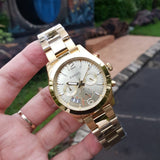  Shop Authentic Fossil Boyfriend Gold Dial Gold Steel Strap Watch for Women - ES3884 - Luxxuri