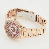  Shop Authentic Michael Kors Layton Three Hand Red Dial Rose Gold Steel Strap Watch For Women - MK6893 - Luxxuri