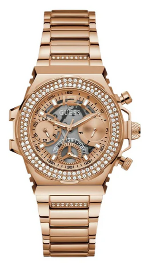  Shop Authentic Guess Fusion Chronograph Rose Gold Dial Rose Gold Steel Strap Watch for Women - GW0552L3 - Luxxuri