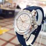  Shop Authentic Maserati Successo Chronograph White Dial Blue Rubber Strap Watch For Men - R8871621013 - Luxxuri