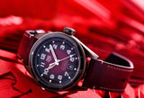 Shop Authentic Tag Heuer Autavia Calibre 5 Chinese New Year Maroon Dial Maroon Leather Strap Watch for Men - WBE5193.FC8300 - Luxxuri