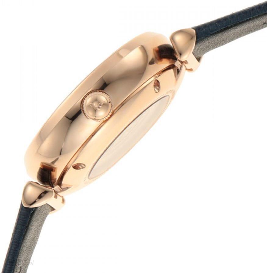  Shop Authentic Emporio Armani Gianni T-Bar Analog Silver Dial Blue Leather Strap Watch For Women - AR60020 - Luxxuri