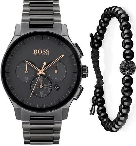  Shop Authentic Hugo Boss Peak Black Dial Black Steel Strap Watch for Men - 1513814 - Luxxuri