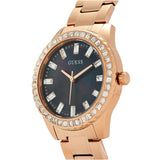  Shop Authentic Guess Sparkler Diamonds Black Dial Rose Gold Steel Strap Watch for Women - GW0111L3 - Luxxuri