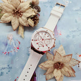  Shop Authentic Guess Athena White Dial White Rubber Strap Watch For Women - GW0030L3 - Luxxuri