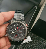  Shop Authentic Hugo Boss Aero Black Dial Black Steel Strap Watch for Men - 1513771 - Luxxuri