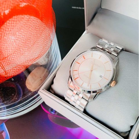  Shop Authentic Calvin Klein Infinity Silver Dial Silver Steel Strap Watch for Men - K5S34B46 - Luxxuri