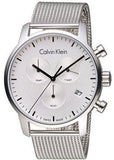  Shop Authentic Calvin Klein City Chronograph White Dial Silver Mesh Bracelet Watch for Men - K2G27126 - Luxxuri