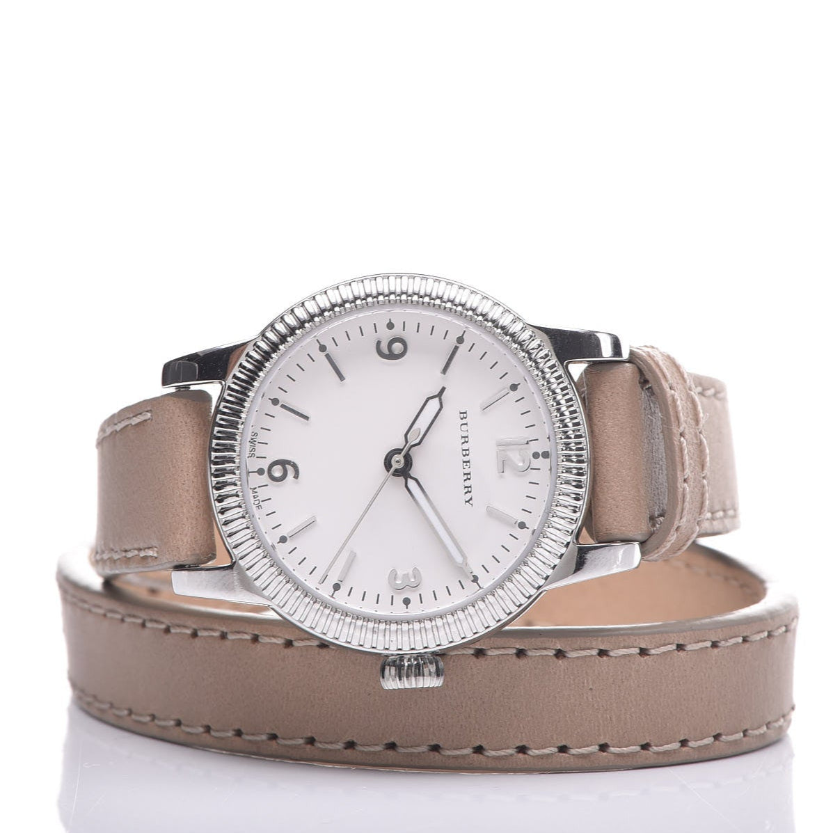  Shop Authentic Burberry Utilitarian White Dial Pink Leather Strap Watch for Women - BU7847 - Luxxuri