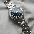 Shop Authentic Tag Heuer Aquaracer Black Dial Silver Steel Strap Watch for Men - WBD1110.BA0928 - Luxxuri