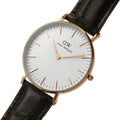  Shop Authentic Daniel Wellington Classic York White Dial Brown Leather Strap Watch For Women - DW00100038 - Luxxuri