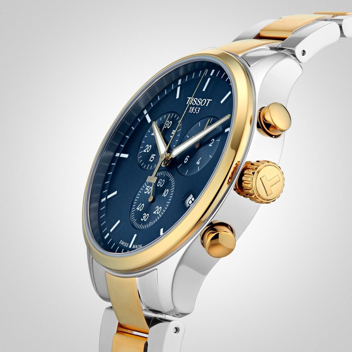  Shop Authentic Tissot Chrono XL Classic Blue Dial Two Tone Steel Strap Watch for Men - T116.617.22.041.00 - Luxxuri