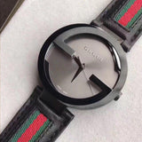  Shop Authentic Gucci Interlocking G XL Black Dial Red & Green Leather Strap Watch For Men - YA133206 - Luxxuri