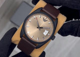  Shop Authentic Emporio Armani Sportivo Chronograph Beige Dial Brown Leather Strap Watch For Men - AR6081 - Luxxuri