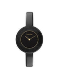  Shop Authentic Calvin Klein Chic Black Dial Black Leather Strap Watch for Women - K7N23CB1 - Luxxuri