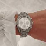  Shop Authentic Michael Kors Mini Bradshaw Crystals Silver Dial Silver Steel Strap Watch For Women - MK6454 - Luxxuri