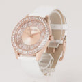  Shop Authentic Michael Kors Harlowe Analog Rose Gold Dial White Leather Strap Watch For Women - MK2989 - Luxxuri