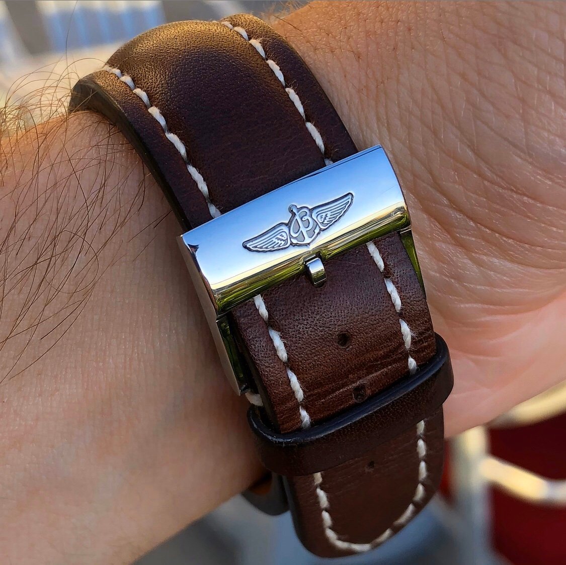  Shop Authentic Breitling Superocean Heritage 42mm Rose Gold Chronometer Black Dial Brown Leather Strap Mens Watch - U1732112 - Luxxuri