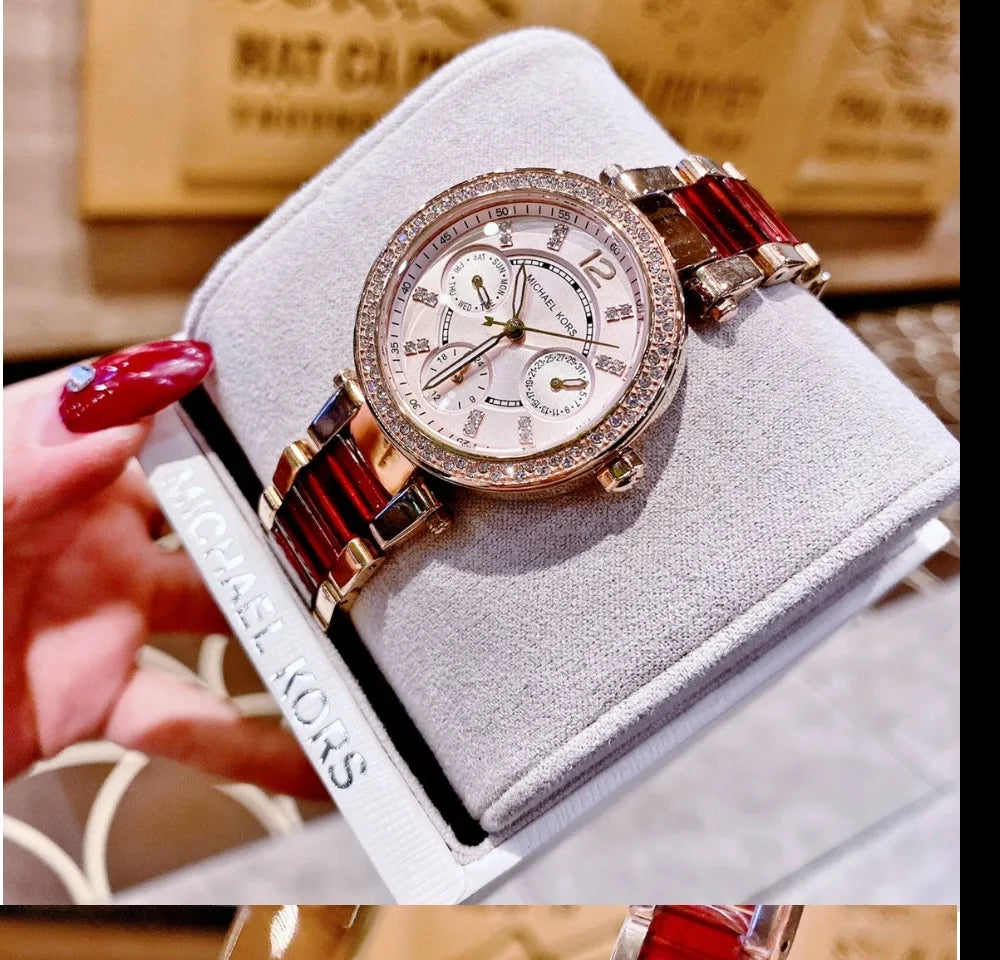  Shop Authentic Michael Kors Parker Rose Gold Dial Two Tone Steel Strap Watch for Women - MK6239 - Luxxuri