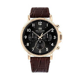  Shop Authentic Tommy Hilfiger Daniel Black Dial Brown Leather Strap Watch for Men - 1710379 - Luxxuri