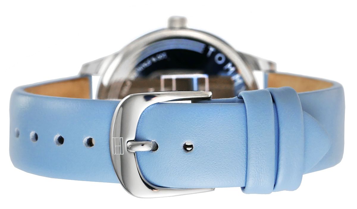  Shop Authentic Tommy Hilfiger Brooke Silver Dial Blue Leather Strap Watch for Women - 1782023 - Luxxuri