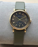  Shop Authentic Marc Jacobs Baker Olive Green Dial Olive Green Leather Strap Watch for Women - MBM1328 - Luxxuri