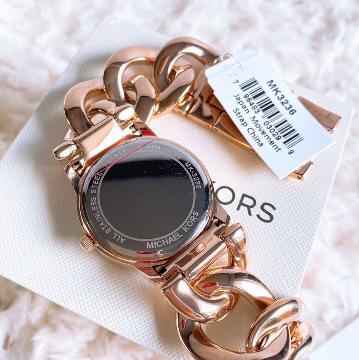 Michael Kors Nini Quartz Crystals Rose Gold Dial Rose Go Watch For Women - MK3236