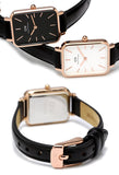  Shop Authentic Daniel Wellington Quadro White Dial Black Leather Strap Watch For Women - DW00100434 - Luxxuri