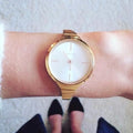  Shop Authentic Calvin Klein Lively White Dial Gold Steel Strap Watch for Women - K4U23526 - Luxxuri