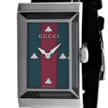  Shop Authentic Gucci G-Frame Mother of Pearl Green & Red Dial Black Leather Strap Watch For Women - YA147403 - Luxxuri