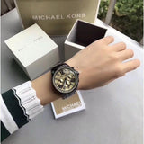  Shop Authentic Michael Kors Wren Chronograph Gold Dial Black Steel Strap Watch for Women - MK5961 - Luxxuri