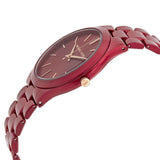  Shop Authentic Michael Kors Slim Runway Red Dial Red Steel Strap Watch For Women - MK3895 - Luxxuri